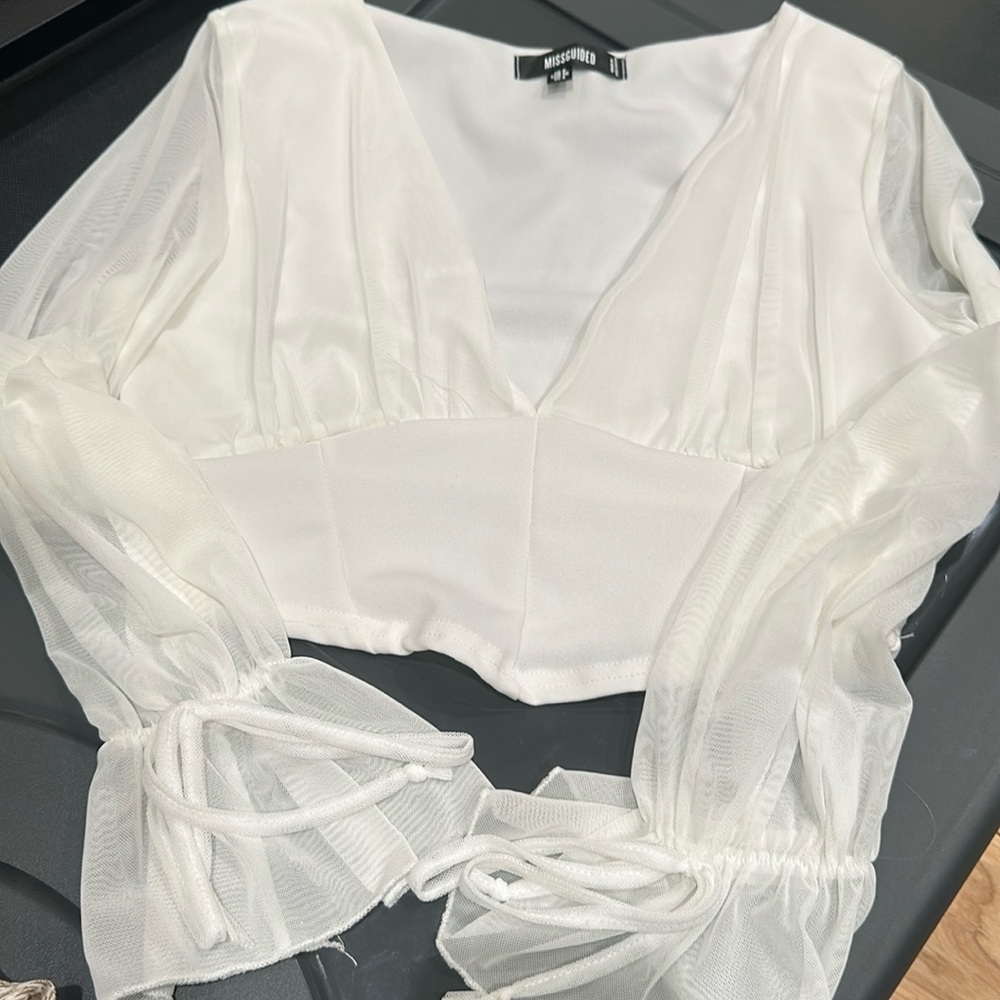 White crop top